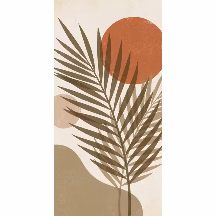 Planten - Bladeren - Abstract - Modern - Beige Behang Vlies klein -3d_website