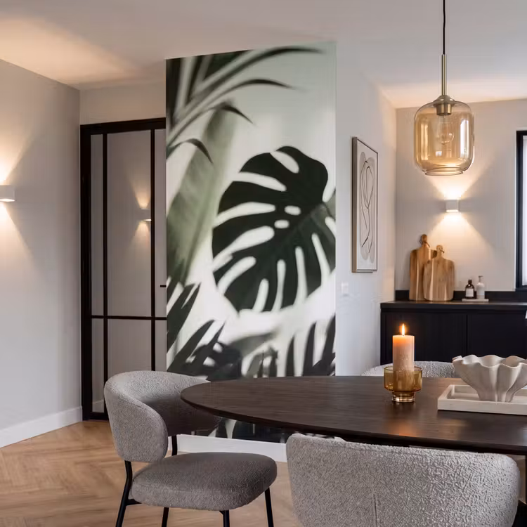 Planten - Bladeren - Natuur - Minimalistisch - Groen Behang Vlies klein -sfeer3