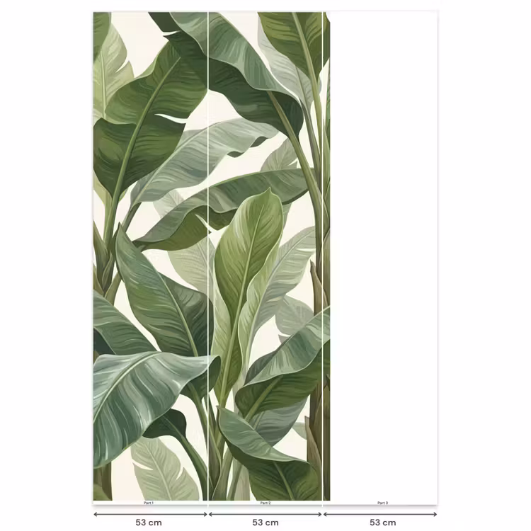 Planten - Bladeren - Tropisch - Groen Behang Vlies klein -USP_banen