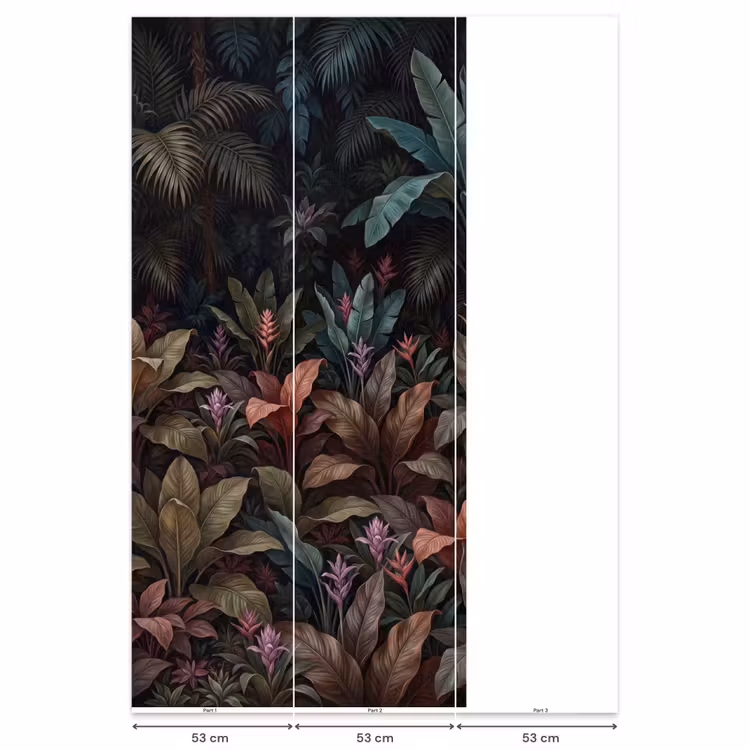 Planten - Tropisch - Jungle - Donker - Natuur Behang Vlies klein -USP_banen