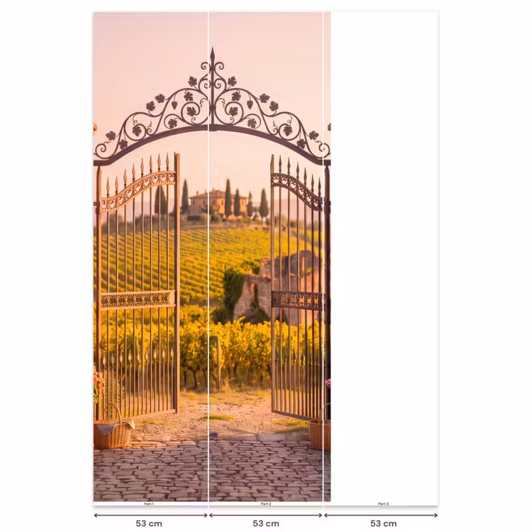 Poort - Landschap - Platteland - Zonlicht - Warm Behang Vlies klein -USP_banen