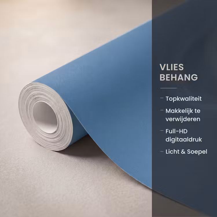 Portret - Zonnebril - Rook - Abstract - Blauw Behang Vlies klein -USP_closeupNL