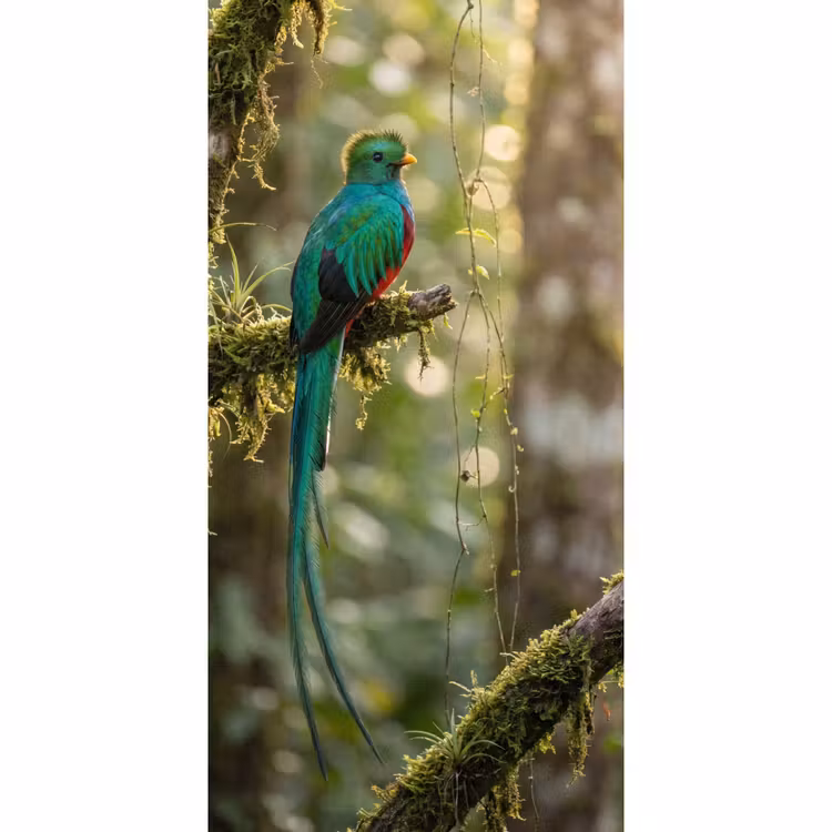 Quetzal - Jungle - Natuur - Groen Behang Vlies klein -3d_website
