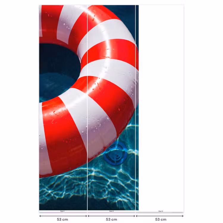 Recreatie - Water - Zomer - Rood - Wit Behang Vlies klein -USP_banen