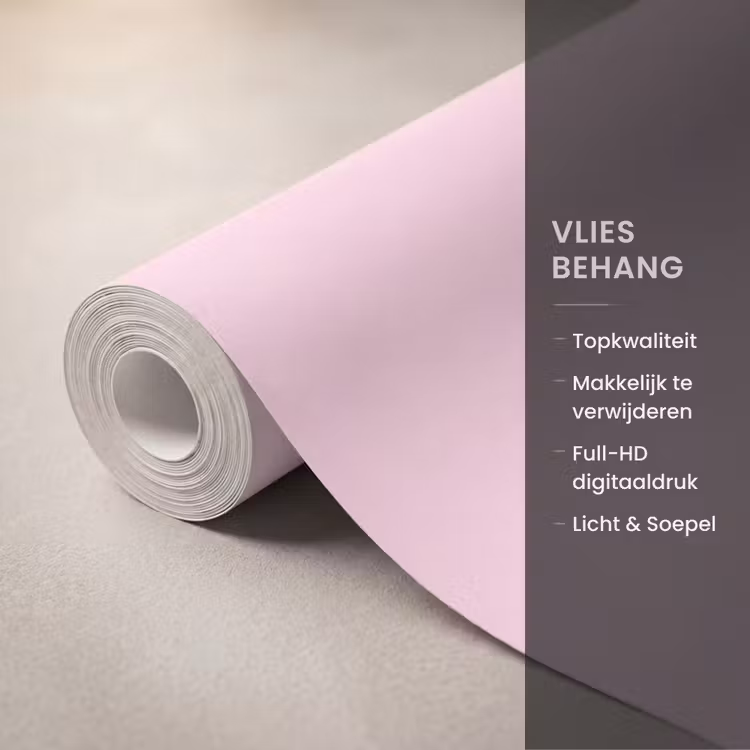 Regenboog - Roze - Abstract - Modern - Minimalistisch Behang Vlies klein -USP_closeupNL