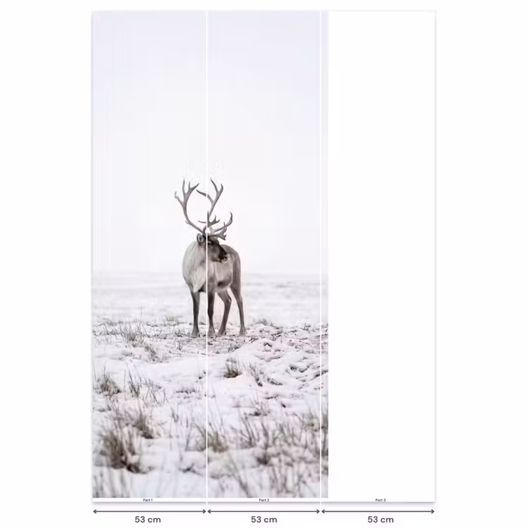 Rendier - Gewei - Sneeuw - Winter Behang Vlies klein -USP_banen