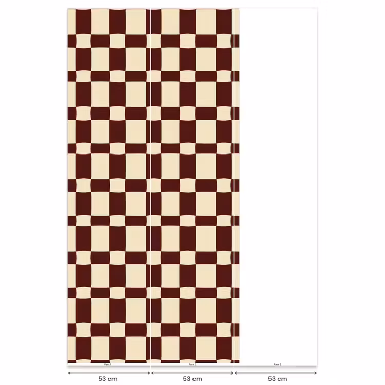 Retro - Patroon - Bruin Behang Vlies klein 1076 -USP_banen