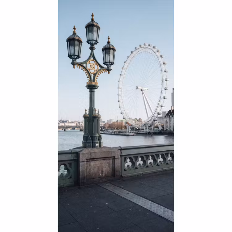 Reuzenrad - Londen - Stad - Architectuur - Brug Behang Vlies klein -3d_website