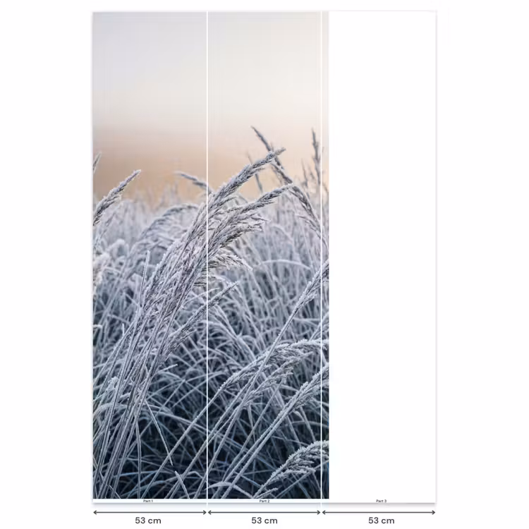 Rijp - Gras - Kristallen - Winter - Minimalistisch Behang Vlies klein -USP_banen
