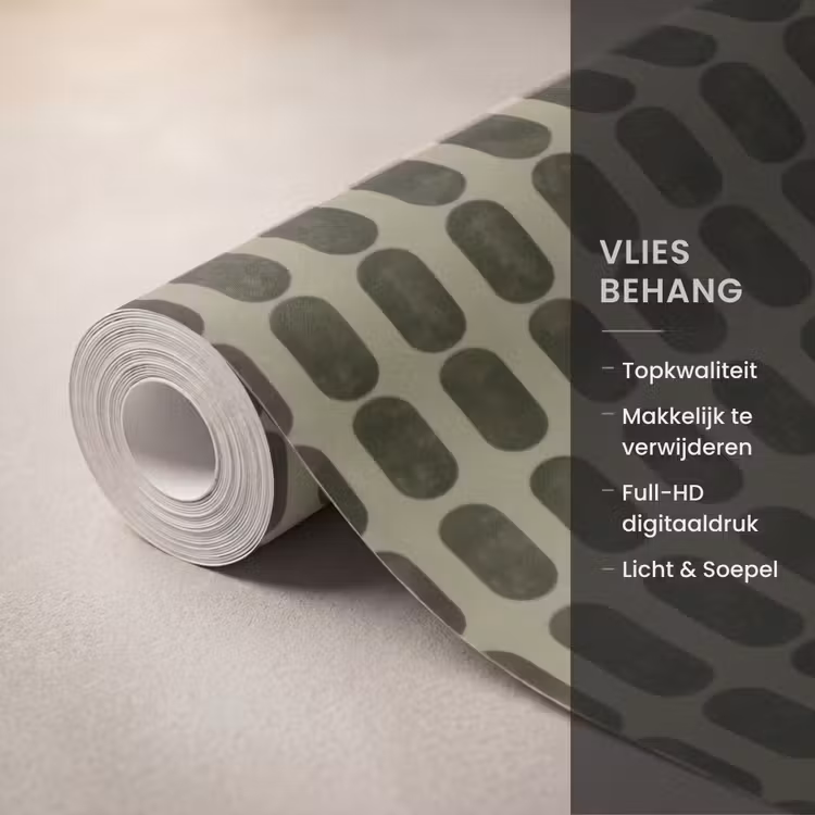 Ritmisch - Effect - Groen Behang Vlies klein 1076 -USP_closeupNL