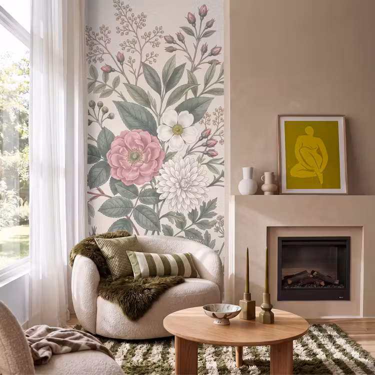 Romantisch - Design - Kleurrijk Behang Vlies klein -sfeer2