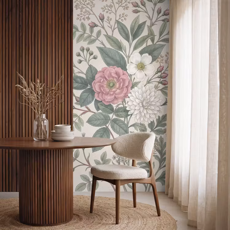 Romantisch - Design - Kleurrijk Behang Vlies klein -sfeer1