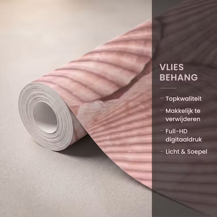 Schelpen - Patroon - Roze Behang Vlies klein -USP_closeupNL