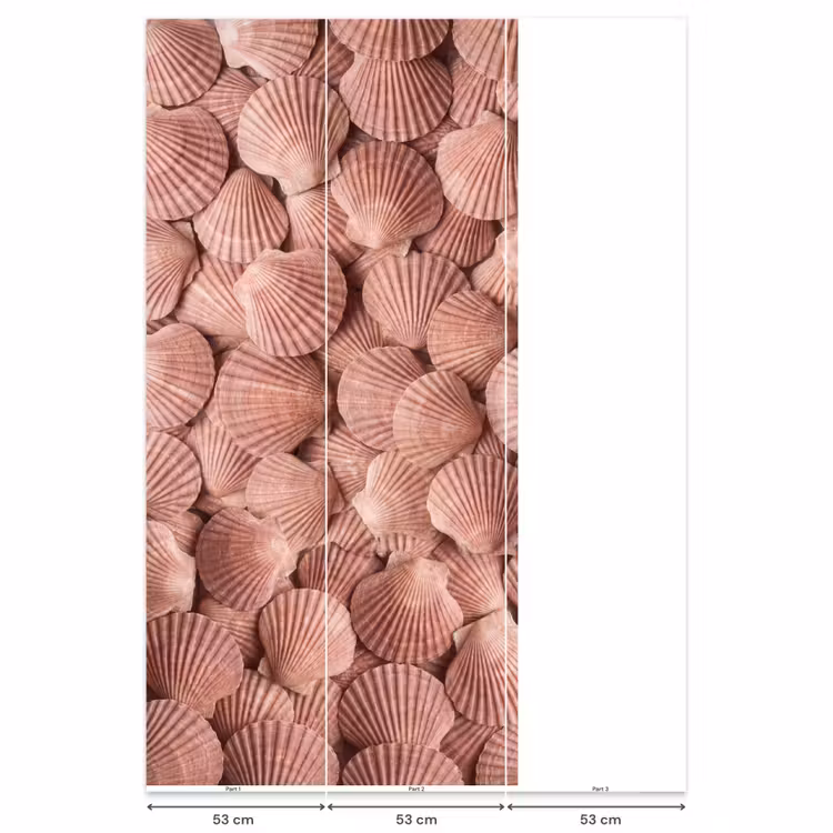 Schelpen - Patroon - Roze Behang Vlies klein -USP_banen