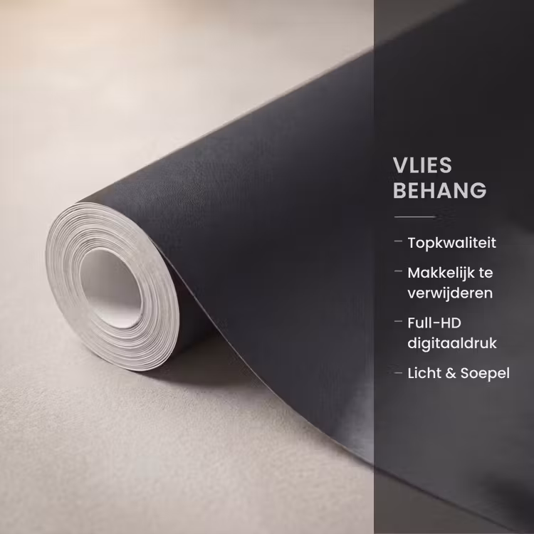 Schouder - Zijde - Rug - Zwart - Wit - Elegant Behang Vlies klein -USP_closeupNL