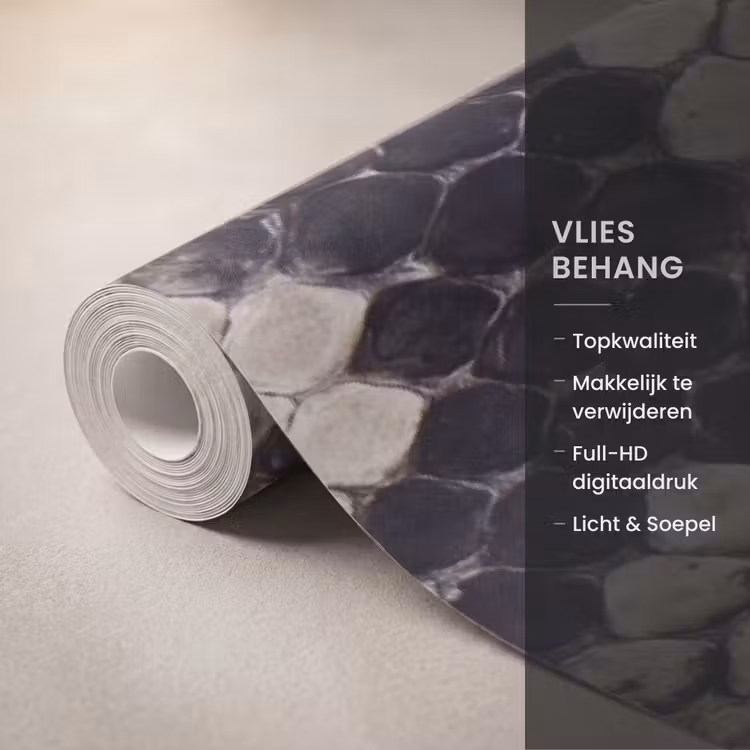 Slangenleer - Patroon - Beige Behang Vlies klein -USP_closeupNL