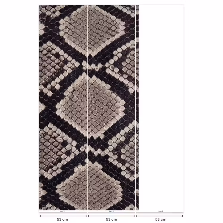 Slangenleer - Patroon - Beige Behang Vlies klein -USP_banen
