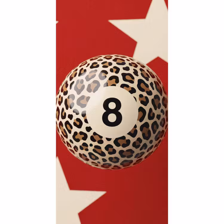 Spel - Dierenprint - Nummer 8 - Modern - Rood Behang Vlies klein -3d_website