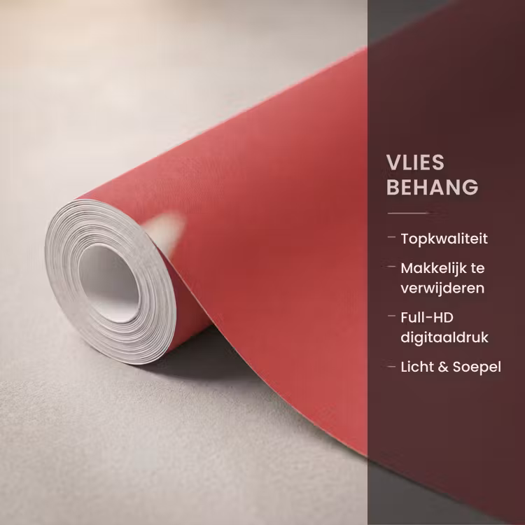 Spel - Dierenprint - Nummer 8 - Modern - Rood Behang Vlies klein -USP_closeupNL