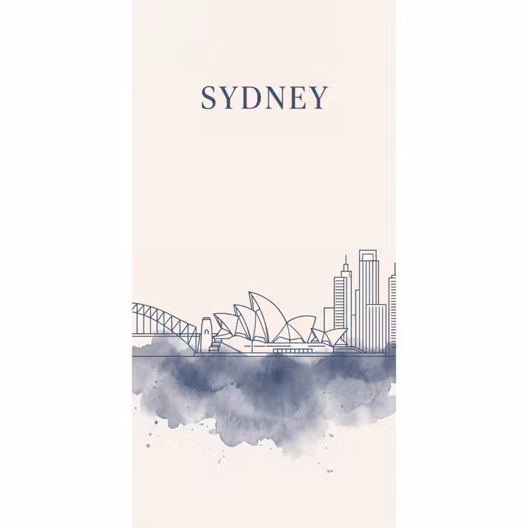Stad - Skyline - Architectuur - Minimalistisch - Blauw Behang Vlies klein -3d_website