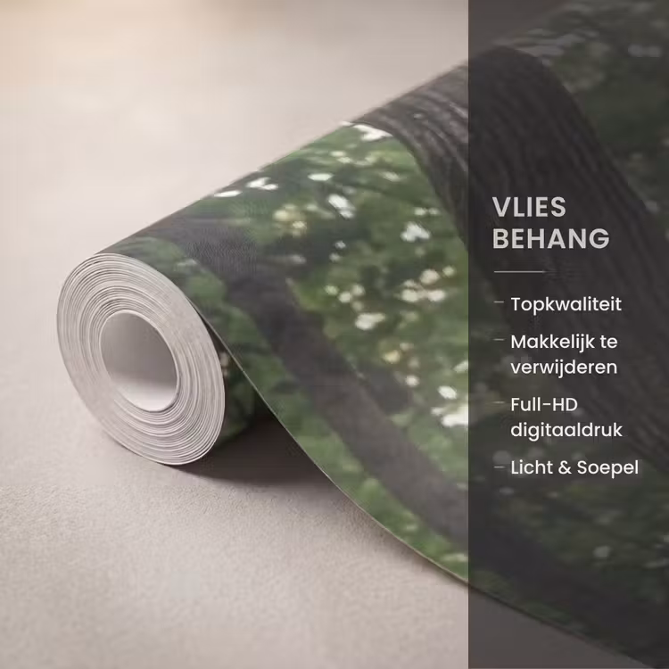 Stenen - Trap - Bos - Natuur Behang Vlies klein -USP_closeupNL