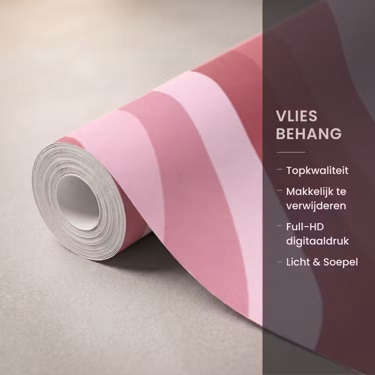 Ster - Golvend - Abstract - Roze Behang Vlies klein -USP_closeupNL