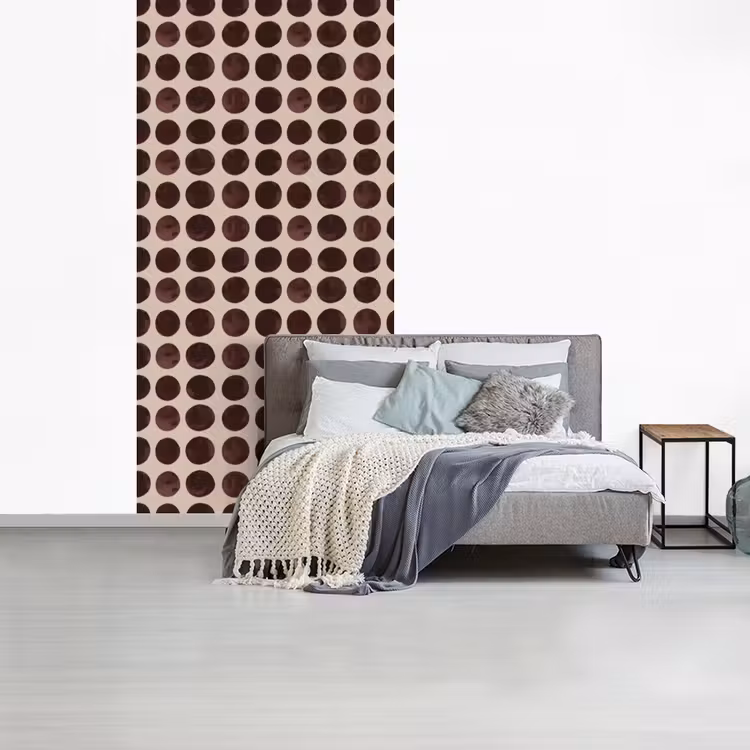 Stippen - Patroon - Bruin fotobehang vinyl groot 64 -slaapkamer