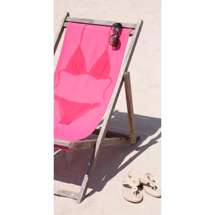 Strand - Ligstoel - Badkleding - Zomer - Roze Behang Vlies klein -3d_website