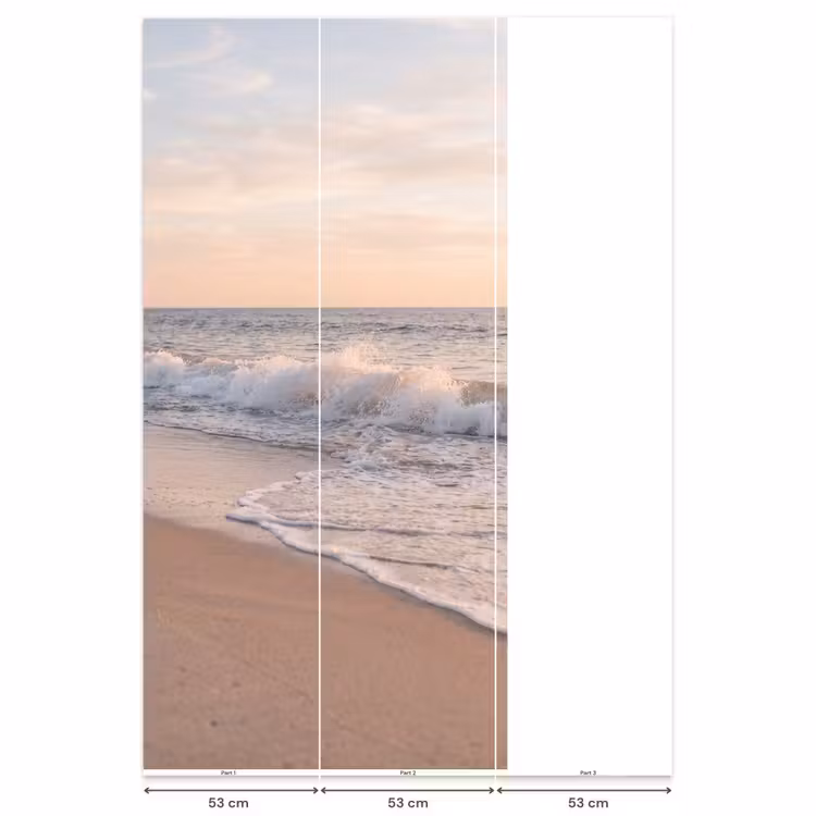 Strand - Zee - Golven - Natuur - Zonsondergang Behang Vlies klein -USP_banen