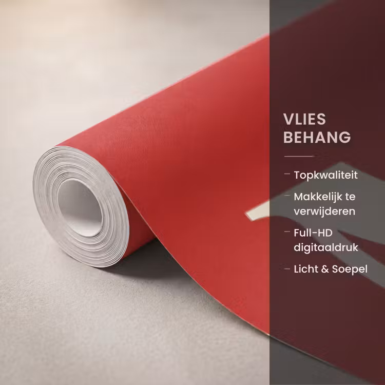 Tekst - Rijkdom - Motivatie - Rood - Modern Behang Vlies klein -USP_closeupNL