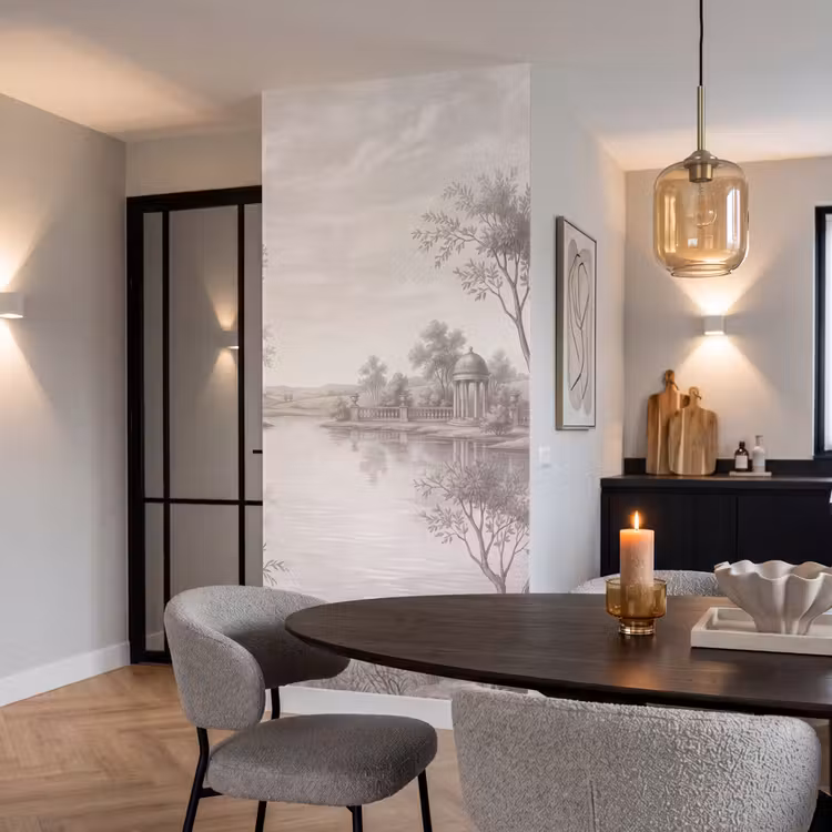 Terras - Water - Natuur - Landschap Behang Vlies klein -sfeer3