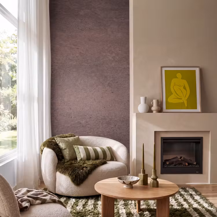 Textuur - Beton - Abstract - Donker - Bruin Behang Vlies klein -sfeer2