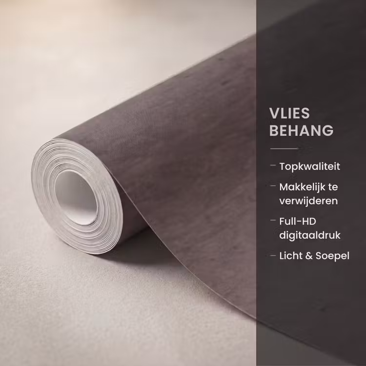 Textuur - Beton - Abstract - Donker - Bruin Behang Vlies klein -USP_closeupNL