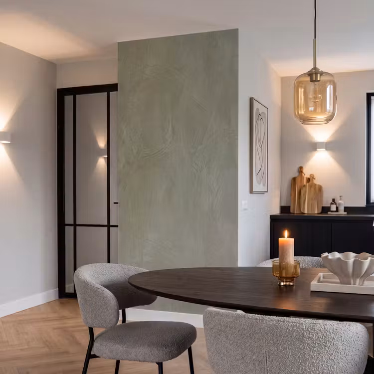 Textuur - Betonlook - Achtergrond - Modern - Groen Behang Vlies klein -sfeer3
