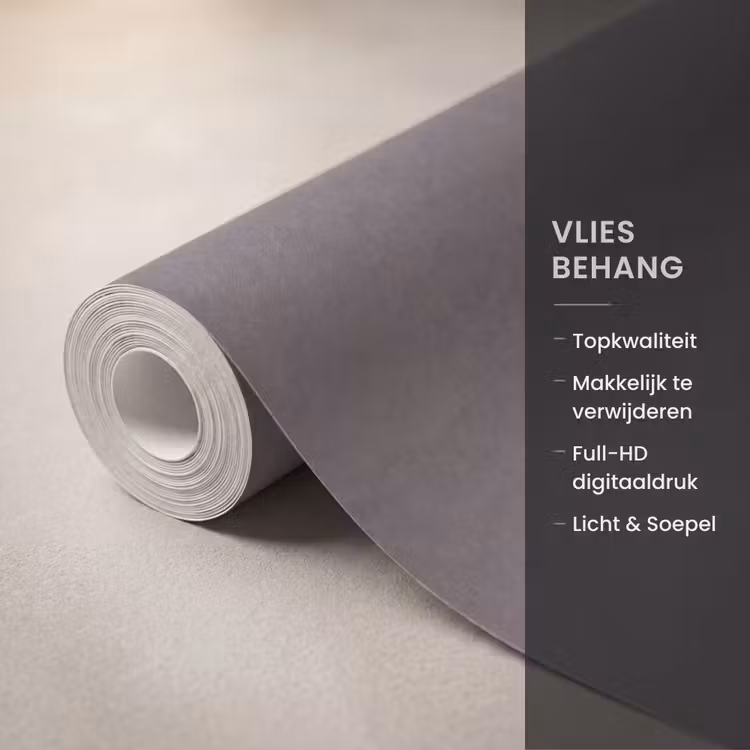 Textuur - Grijs - Modern - Abstract - Oppervlak Behang Vlies klein -USP_closeupNL