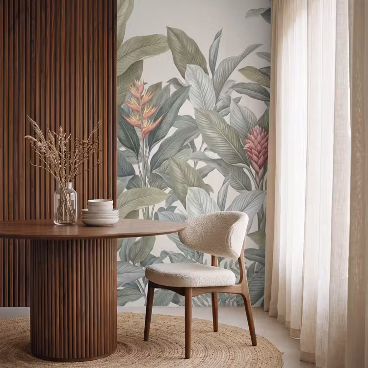 Tropisch - Planten - Modern - Groen Behang Vlies klein -sfeer1