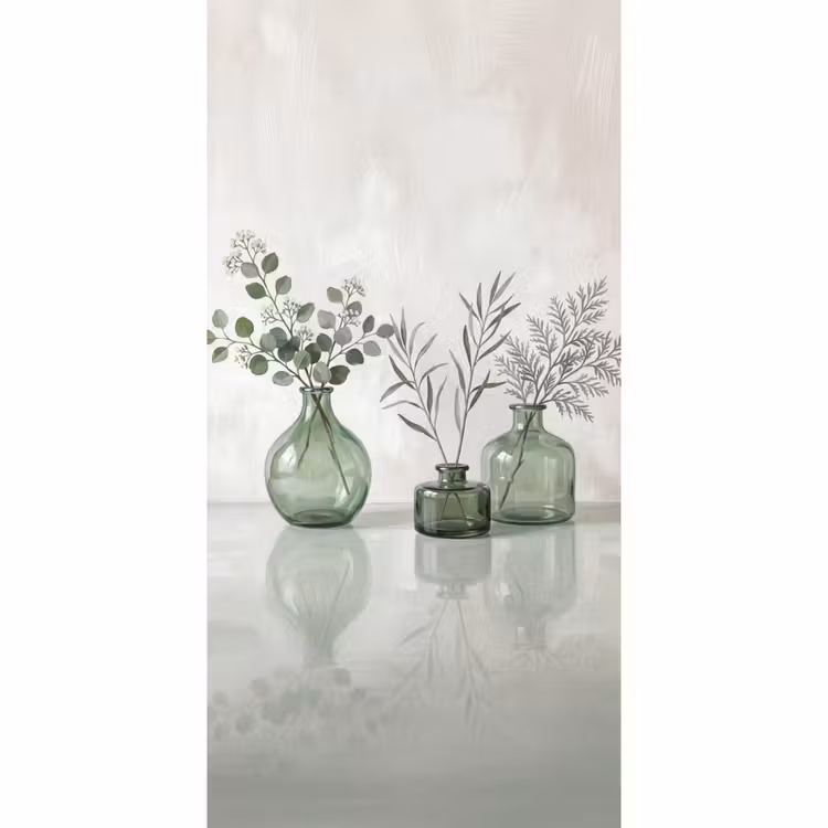 Vazen - Bladeren - Groen Behang Vlies klein -3d_website