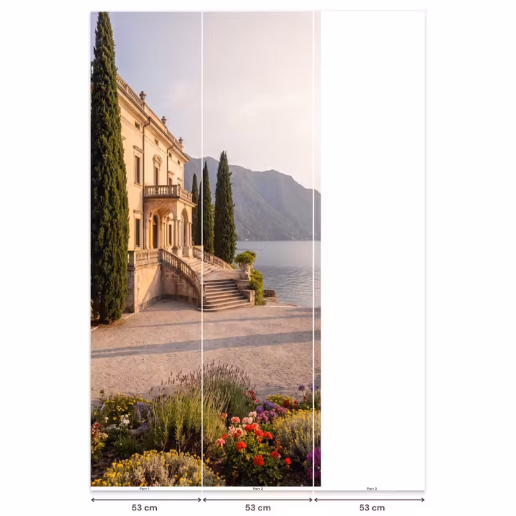 Behang - Villa - water -trappen - Villa - water -trappen Behang Vlies klein