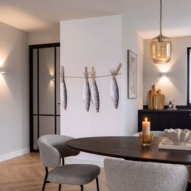 Behang - Vis - Hangend - Eten - Vis - Hangend - Eten Behang Vlies klein