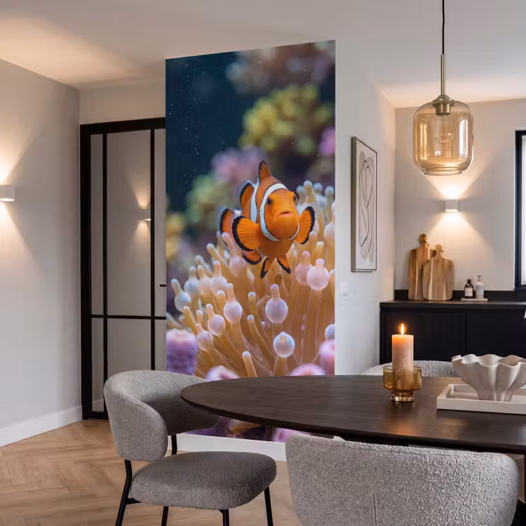 Vis - Koraal - Onderwater - Oranje - Dieren Behang Vlies klein -sfeer3