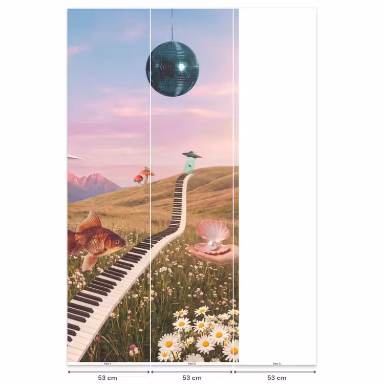 Behang - Vis - Natuur - Abstract - Vis - Natuur - Abstract Behang Vlies klein