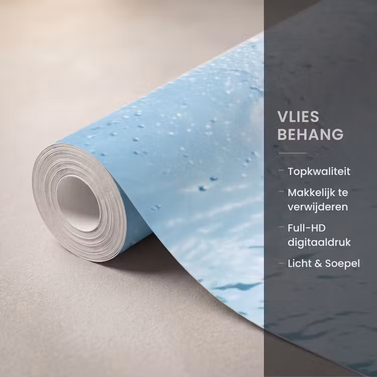 Vis - School - Oceaan - Natuur - Blauw Behang Vlies klein -USP_closeupNL