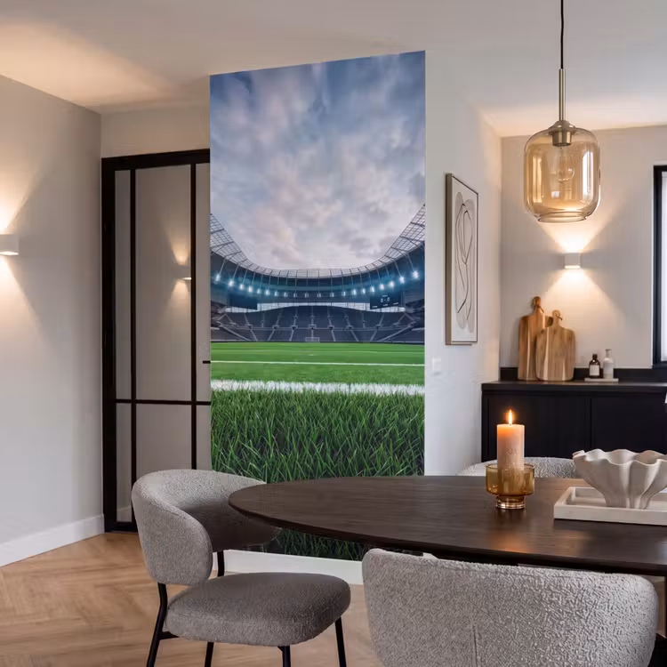 Voetbal - Stadion - Sport - Groen Behang Vlies klein -sfeer3