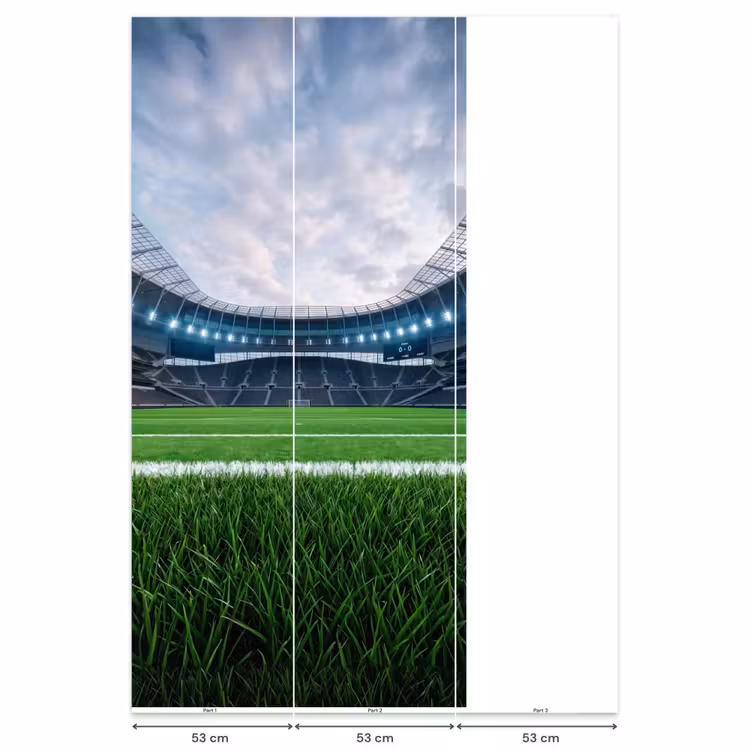 Voetbal - Stadion - Sport - Groen Behang Vlies klein -USP_banen