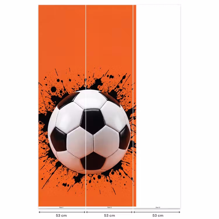 Voetbal - Verf - Sport - Oranje Behang Vlies klein -USP_banen