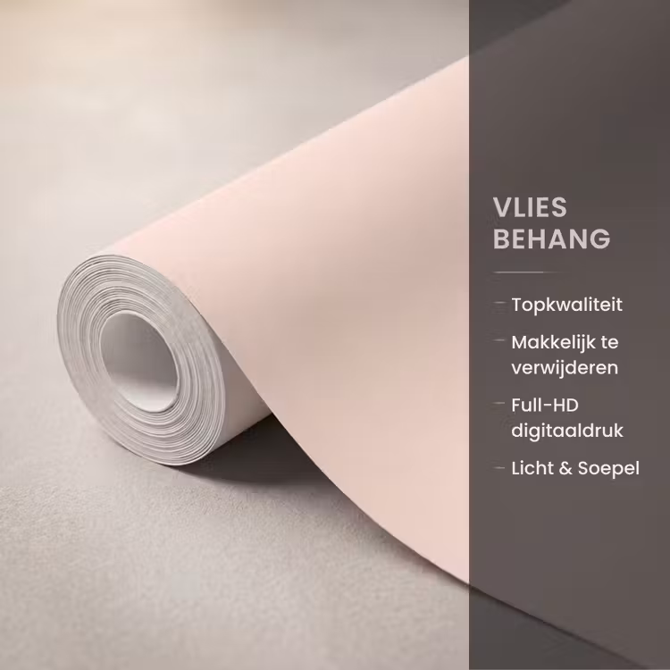 Vogel - Bloem - Natuur - Roze Behang Vlies klein -USP_closeupNL