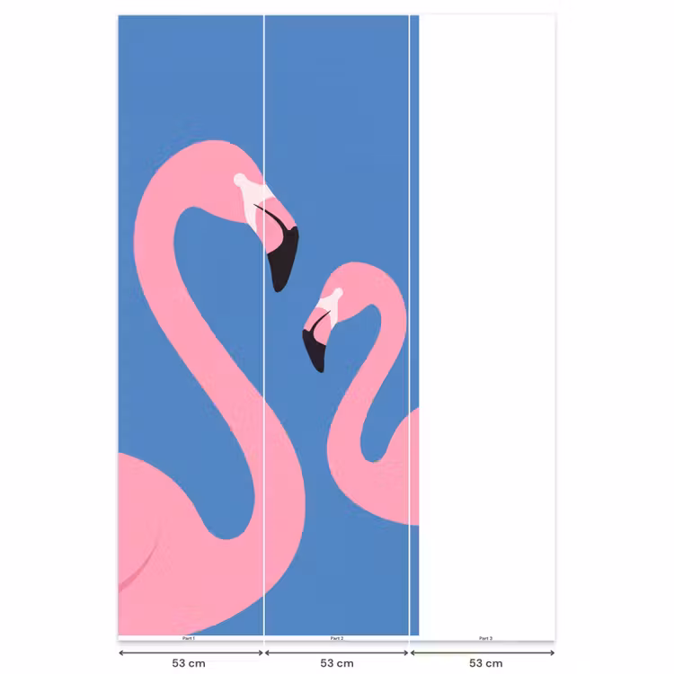 Vogel - Paar - Dieren - Modern - Roze Behang Vlies klein -USP_banen