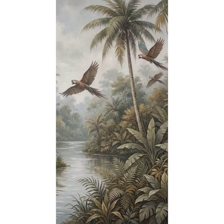 Vogel - Vliegend - Tropisch - Landschap - Klassiek Behang Vlies klein -3d_website