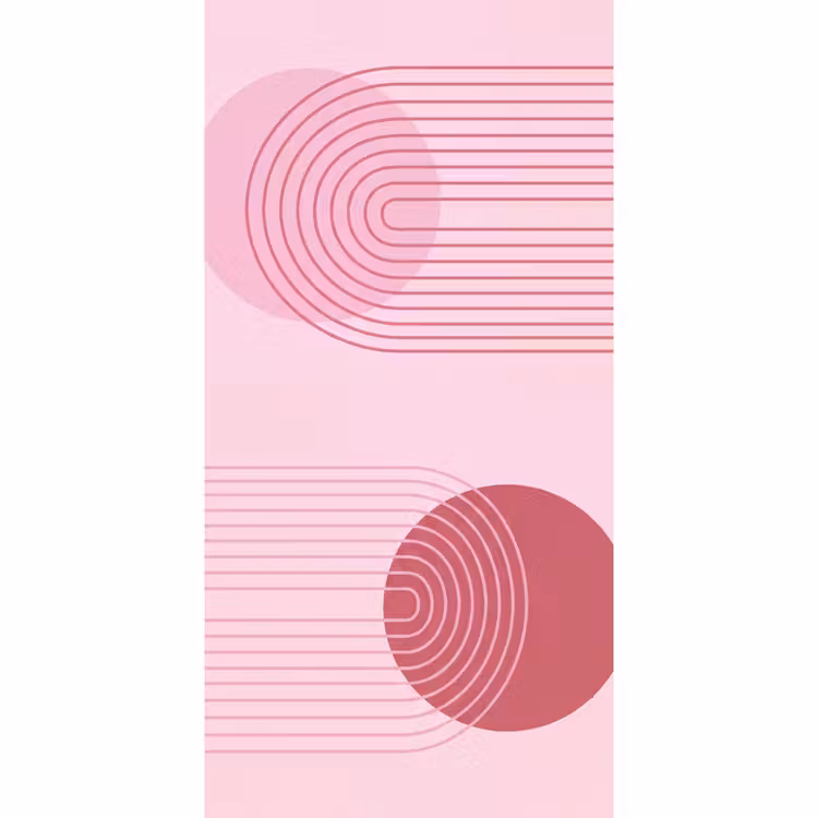 Vormen - Lijnen - Minimalistisch - Roze Behang Vlies klein -3d_website