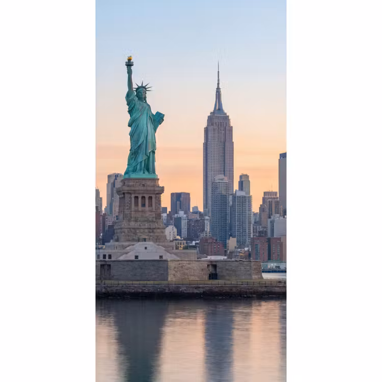 Vrijheidsbeeld - New York - Zonsopgang - Stad - Architectuur Behang Vlies klein -3d_website